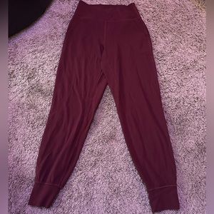 Lululemon Red Align High Rise Joggers Full Length size 4